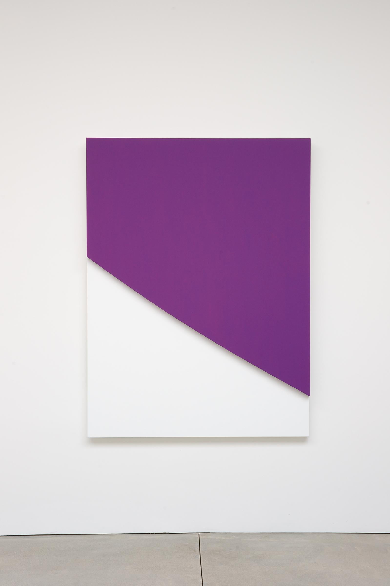 Purple Curve in Relief, 2009. Oil on canvas, two joined panels